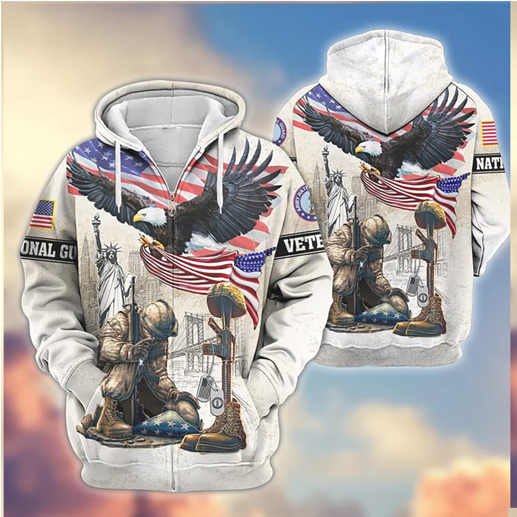 Patriotic Kneeling Soldier Eagle Statue of Liberty 3D Veteran Hoodie Patriotic Kneeling Soldier Eagle Statue of Liberty 3D Veteran Hoodie