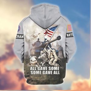 Patriotic Veteran All Gave Some Tank Battlefield 3D Zip Hoodie Patriotic Veteran All Gave Some Tank Battlefield 3D Zip Hoodie