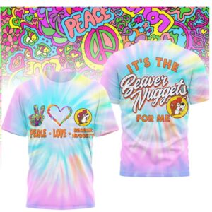 Peace Love Beaver Nuggets Buc ee’s Pastel T Shirt Peace Love Beaver Nuggets Buc ee’s Pastel T Shirt
