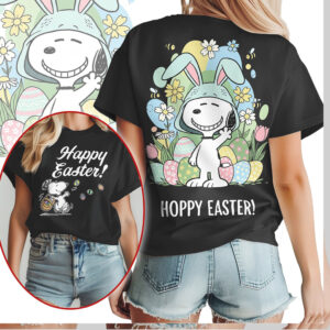 Peanuts Snoopy Hoppy Easter Bunny Suit Easter Egg Hunt T Shirt