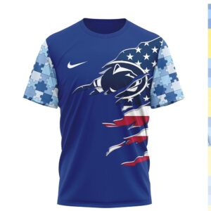 Penn State Nittany Lions I Wear Blue For Autism Awareness T Shirt