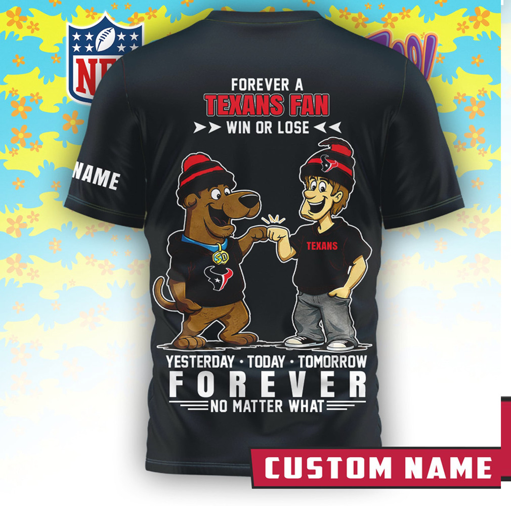 Personalized Houston Texans x Scooby Doo NFL Forever Fan T Shirt Personalized Houston Texans x Scooby Doo NFL Forever Fan T Shirt