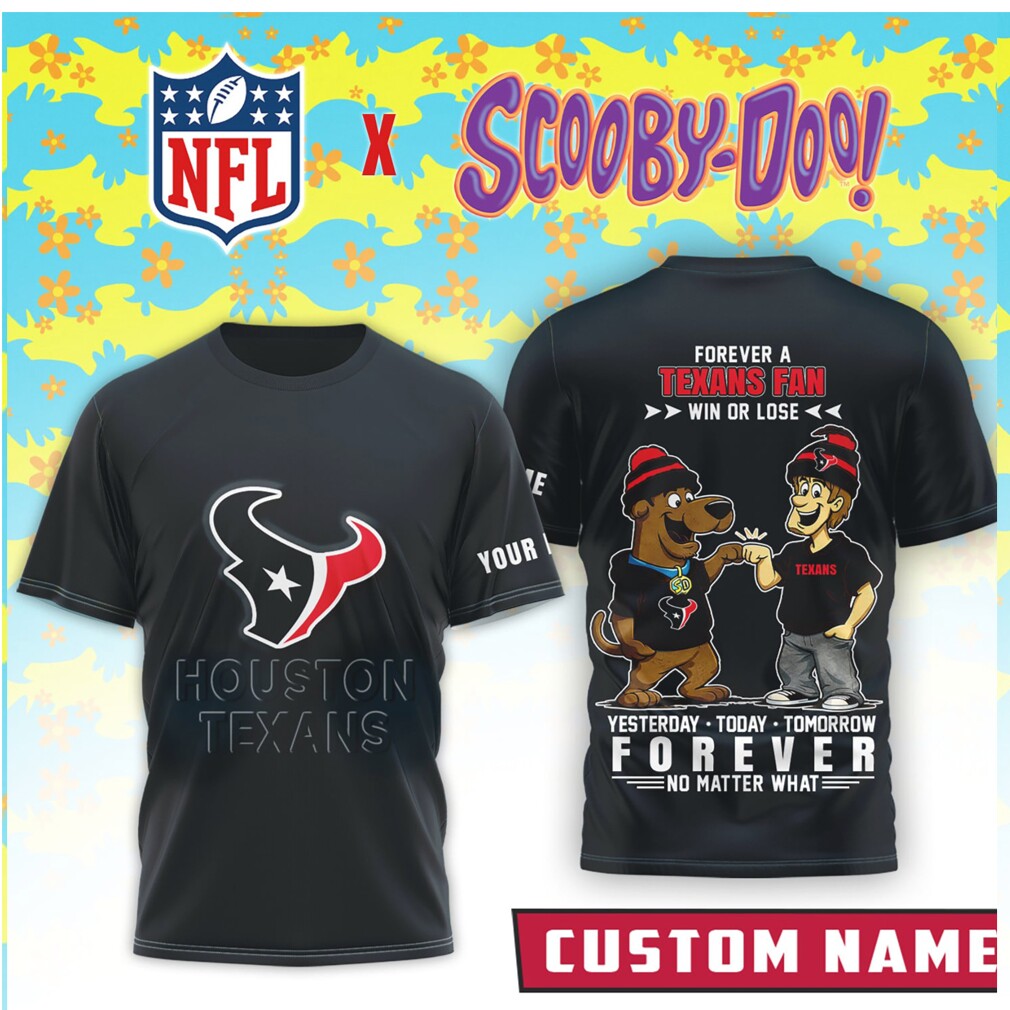 Personalized Houston Texans x Scooby Doo NFL Forever Fan T Shirt Personalized Houston Texans x Scooby Doo NFL Forever Fan T Shirt