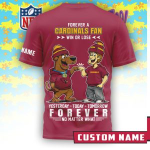 Personalized NFL Arizona Cardinals x Scooby Doo Yesterday Today Forever T Shirt Personalized NFL Arizona Cardinals x Scooby Doo Yesterday Today Forever T Shirt
