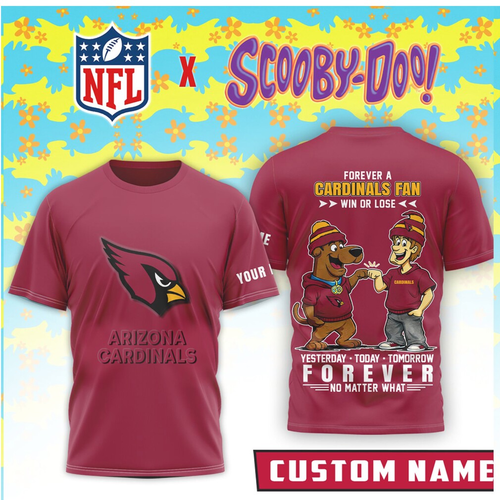 Personalized NFL Arizona Cardinals x Scooby Doo Yesterday Today Forever T Shirt Personalized NFL Arizona Cardinals x Scooby Doo Yesterday Today Forever T Shirt