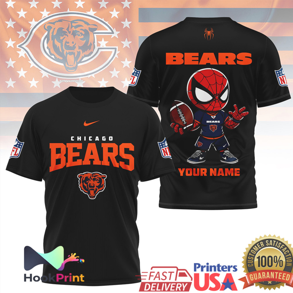 Personalized Spider Man Chicago Bears NFL Fan T Shirt Personalized Spider Man Chicago Bears NFL Fan T Shirt