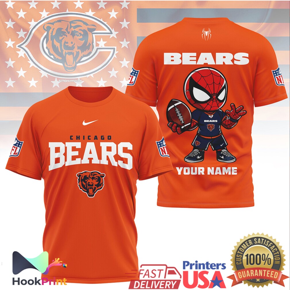 Personalized Spider Man Chicago Bears NFL Fan T Shirt Personalized Spider Man Chicago Bears NFL Fan T Shirt