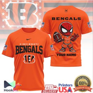 Personalized Spider Man Cincinnati Bengals NFL Fan T Shirt