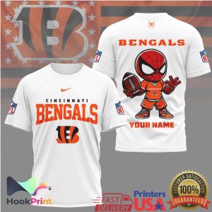 Personalized Spider Man Cincinnati Bengals NFL Fan T Shirt