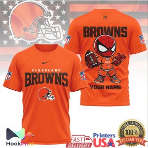 Personalized Spider Man Cleveland Browns NFL Fan T Shirt