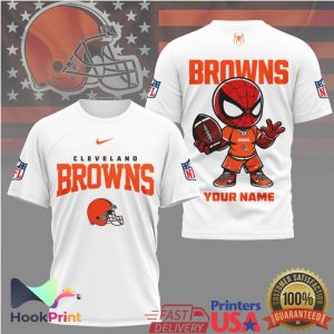 Personalized Spider Man Cleveland Browns NFL Fan T Shirt