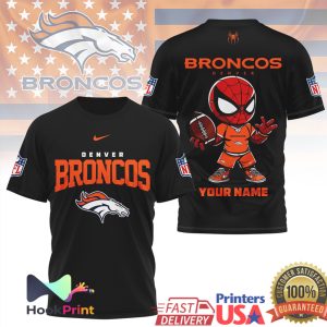 Personalized Spider Man Denver Broncos NFL Fan T Shirt Personalized Spider Man Denver Broncos NFL Fan T Shirt