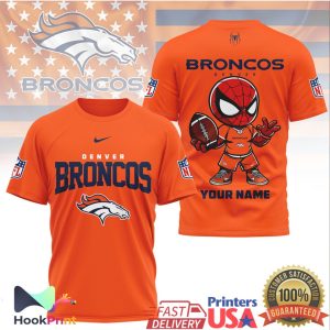 Personalized Spider Man Denver Broncos NFL Fan T Shirt