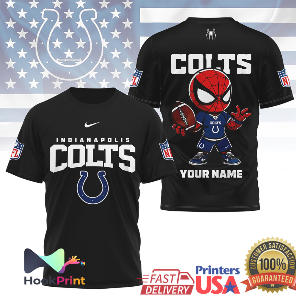 Personalized Spider Man Indianapolis Colts NFL Fan T Shirt Personalized Spider Man Indianapolis Colts NFL Fan T Shirt