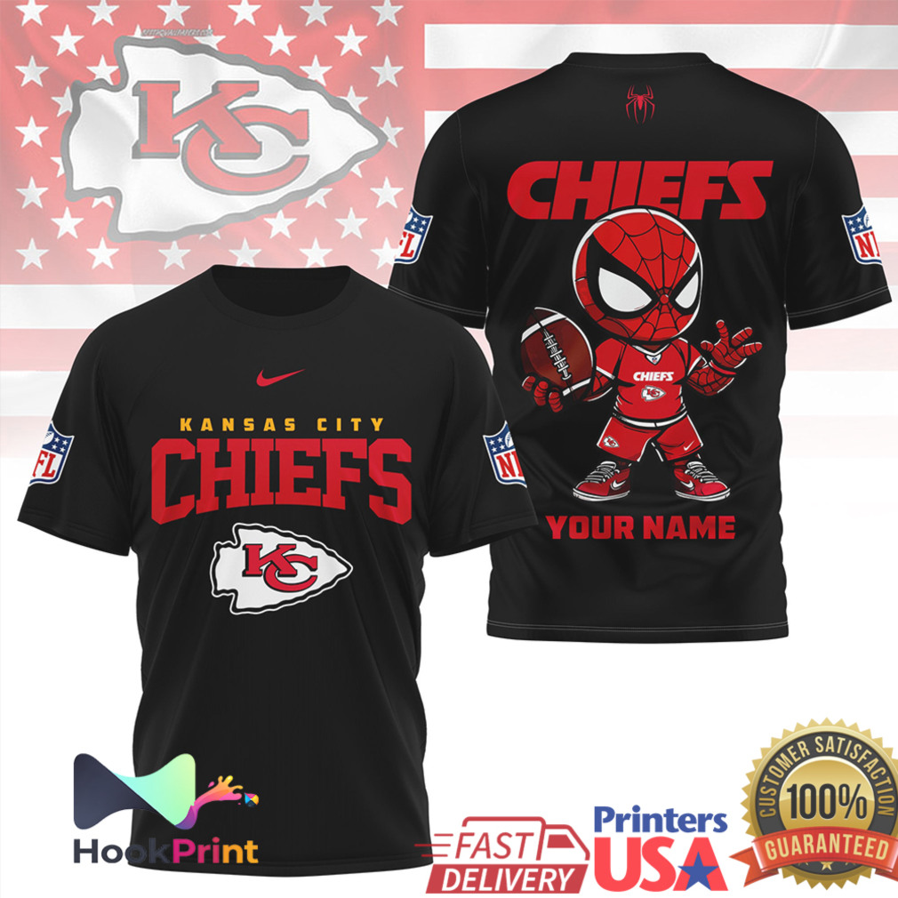 Personalized Spider Man Kansas City Chiefs NFL Fan T Shirt Personalized Spider Man Kansas City Chiefs NFL Fan T Shirt