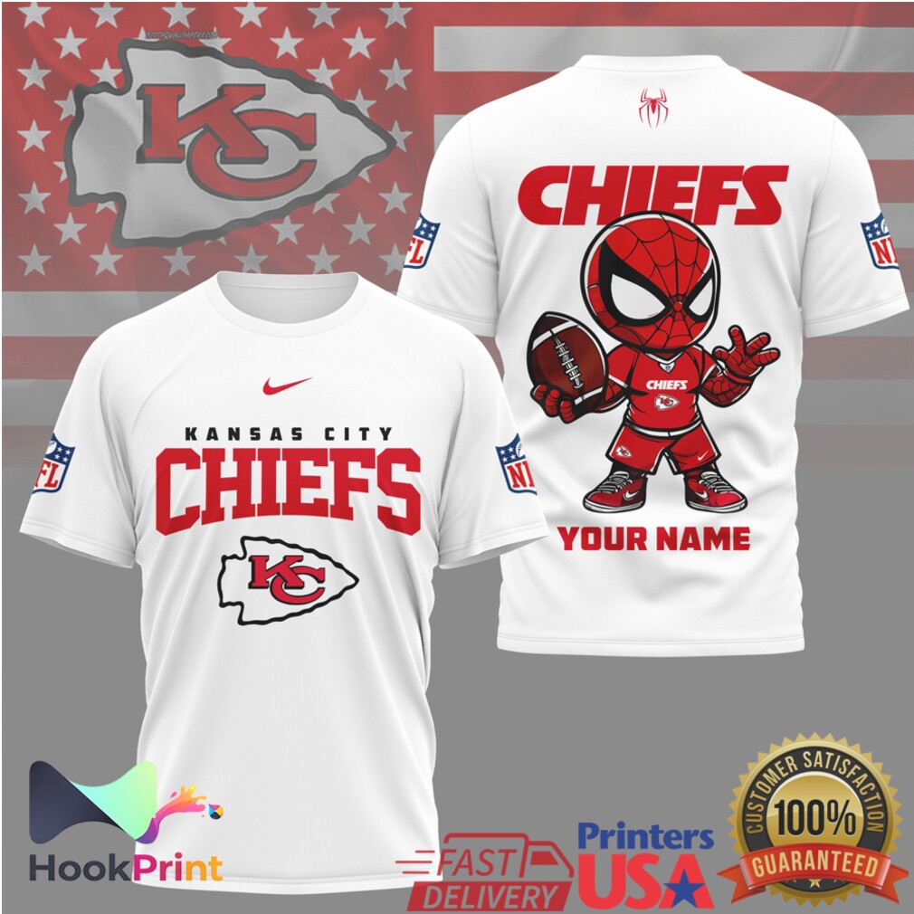 Personalized Spider Man Kansas City Chiefs NFL Fan T Shirt Personalized Spider Man Kansas City Chiefs NFL Fan T Shirt