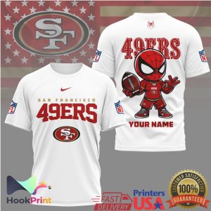Personalized Spider Man San Francisco 49ers NFL Fan T Shirt
