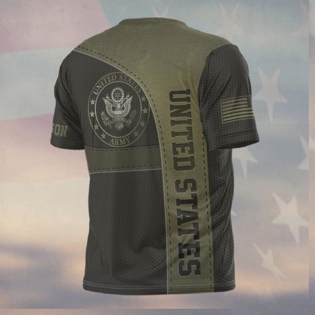 Personalized US Army Emblem Olive Mesh T Shirt Personalized US Army Emblem Olive Mesh T Shirt