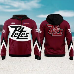 Peterborough Petes OHL Hockey Team Logo Maroon Performance Shirt
