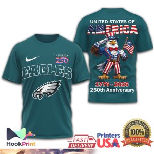 Philadelphia Eagles 250th Anniversary 1776 2026 Patriot Eagle T Shirt