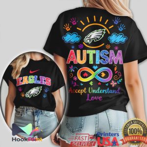 Philadelphia Eagles Autism Awareness Neurodiversity Football T Shirt