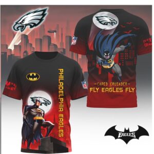 Philadelphia Eagles Batman Caped Crusader Fly Eagles Fly NFL Shirt