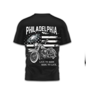 Philadelphia Eagles Biker NFL Motorcycle Style NFL Shirt