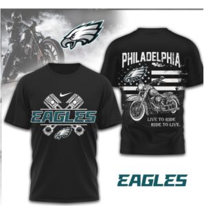 Philadelphia Eagles Biker NFL Motorcycle Style NFL Shirt