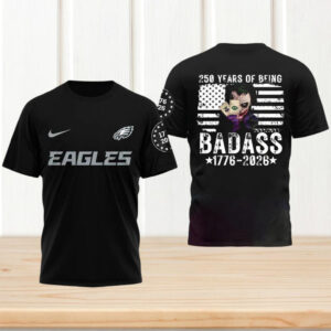 Philadelphia Eagles Joker 250 Years Of Being Badass 1776 2026 NFL T Shirt