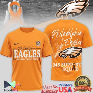 Philadelphia Eagles MS Support Squad Orange Ribbon Awareness Shirt