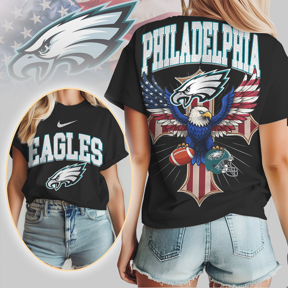 Philadelphia Eagles Patriotic American Eagle Flag Football NFL Football T Shirt Philadelphia Eagles Patriotic American Eagle Flag Football NFL Football T Shirt