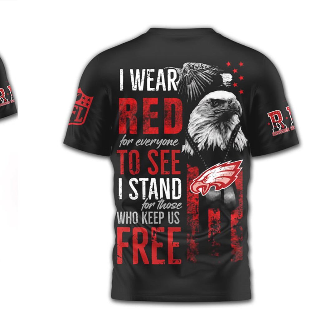 Philadelphia Eagles R.E.D. Friday Military Patriotic Soldier Team Logo T Shirt Philadelphia Eagles R.E.D. Friday Military Patriotic Soldier Team Logo T Shirt