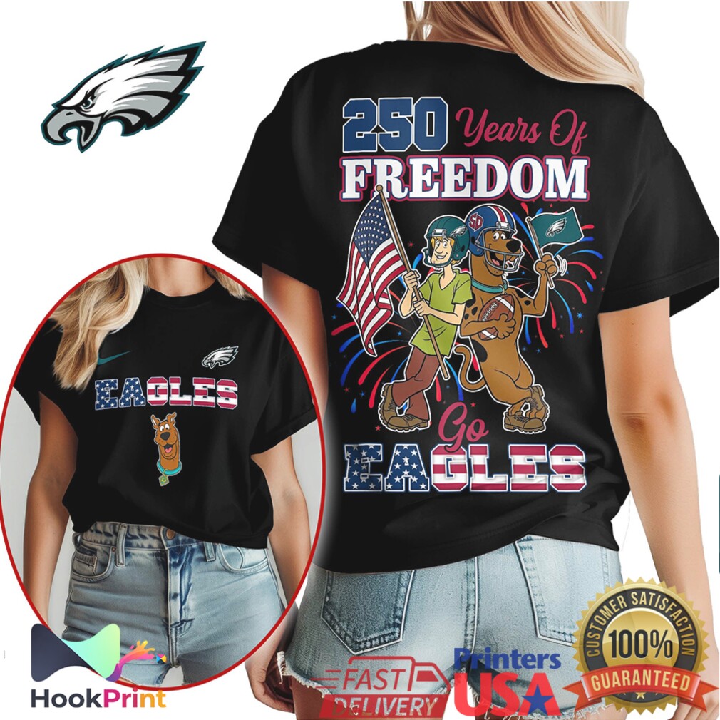 Philadelphia Eagles Scooby Doo 250 Years of Freedom Independence Day T Shirt Philadelphia Eagles Scooby Doo 250 Years of Freedom Independence Day T Shirt