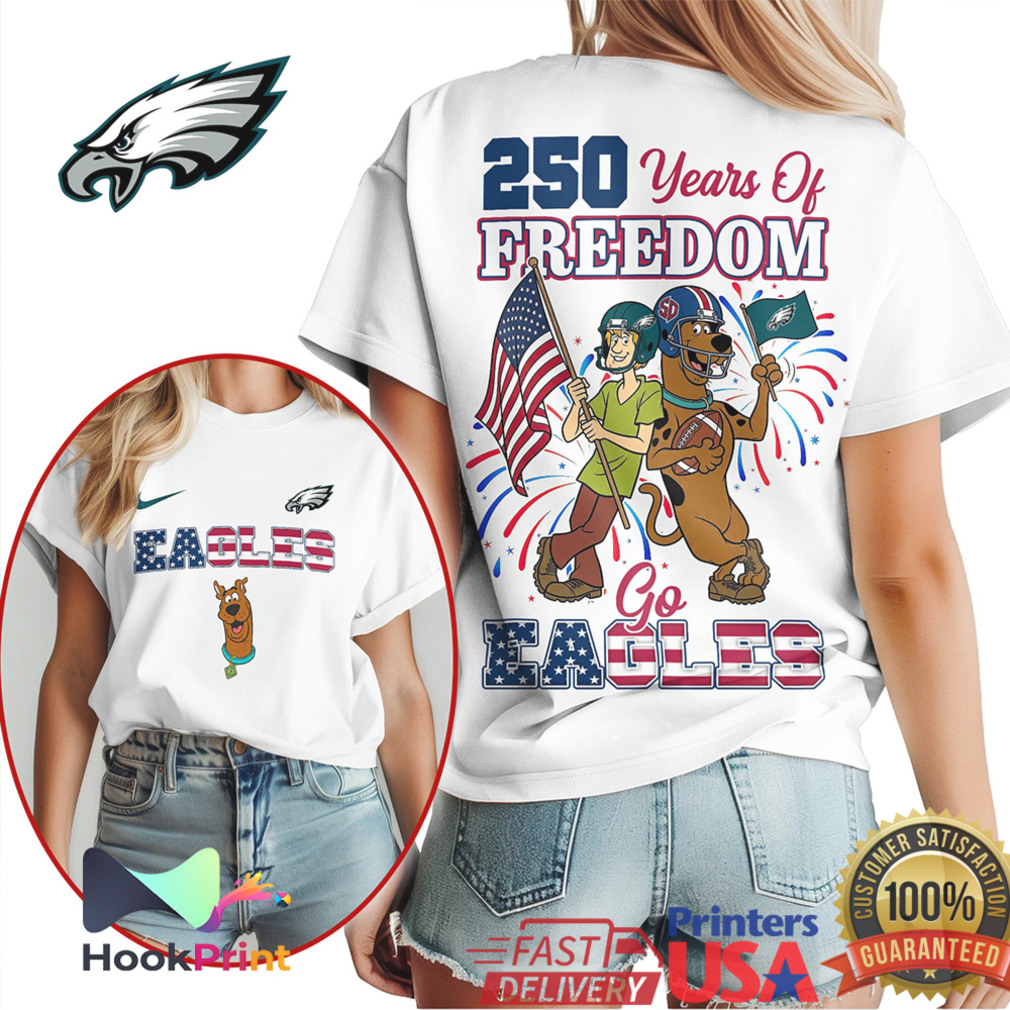 Philadelphia Eagles Scooby Doo 250 Years of Freedom Independence Day T Shirt Philadelphia Eagles Scooby Doo 250 Years of Freedom Independence Day T Shirt