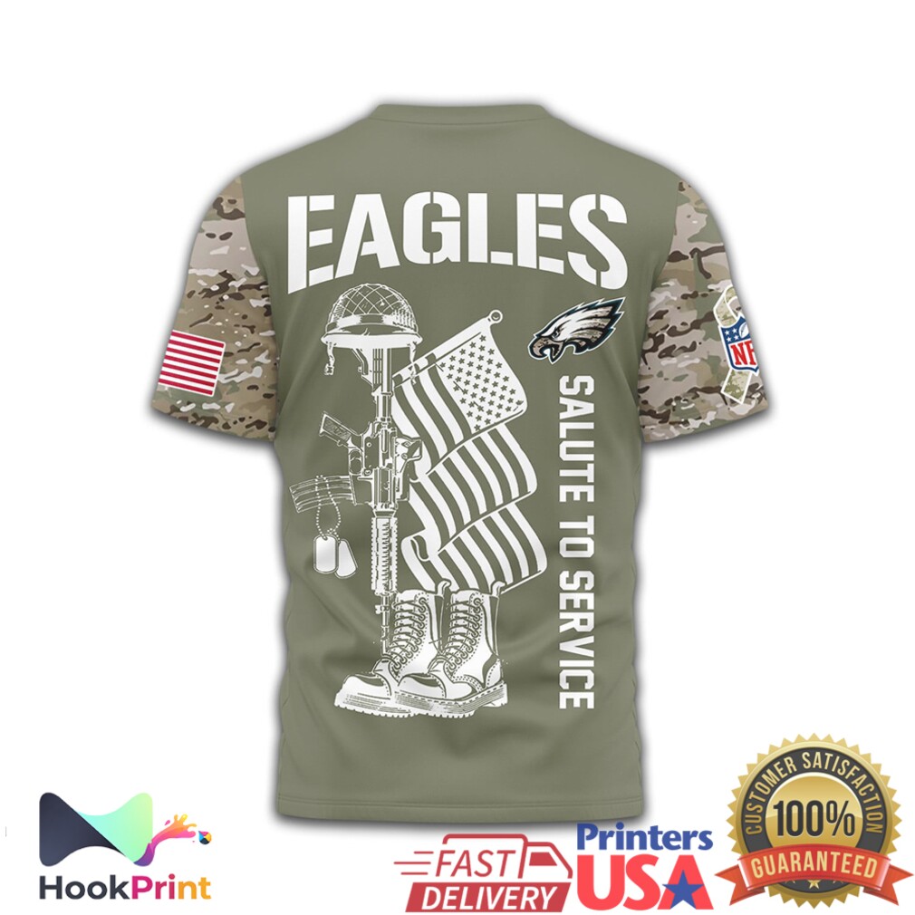 Philadelphia Eagles U.S. Veteran Military Salute Camo T Shirt Philadelphia Eagles U.S. Veteran Military Salute Camo T Shirt