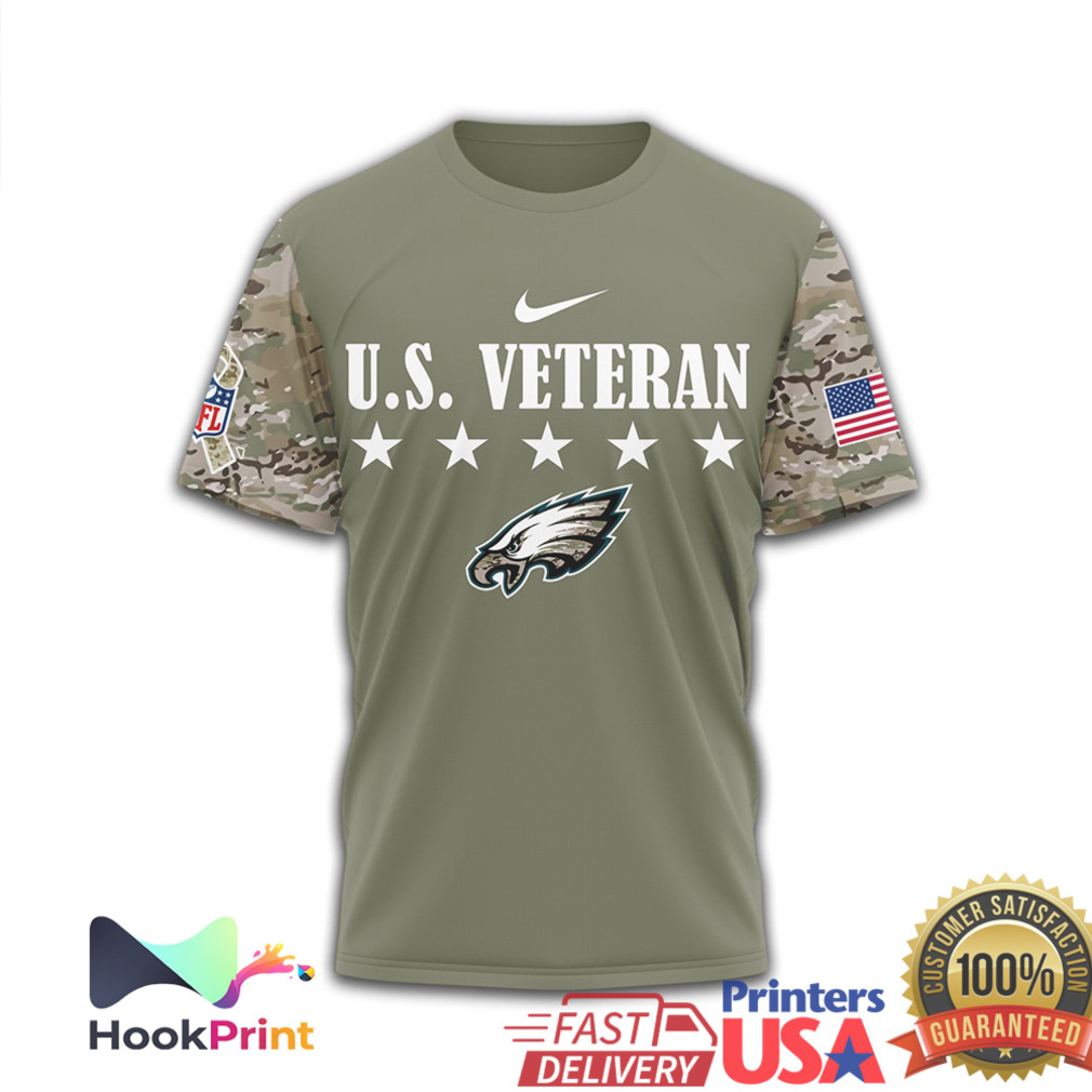 Philadelphia Eagles U.S. Veteran Military Salute Camo T Shirt Philadelphia Eagles U.S. Veteran Military Salute Camo T Shirt