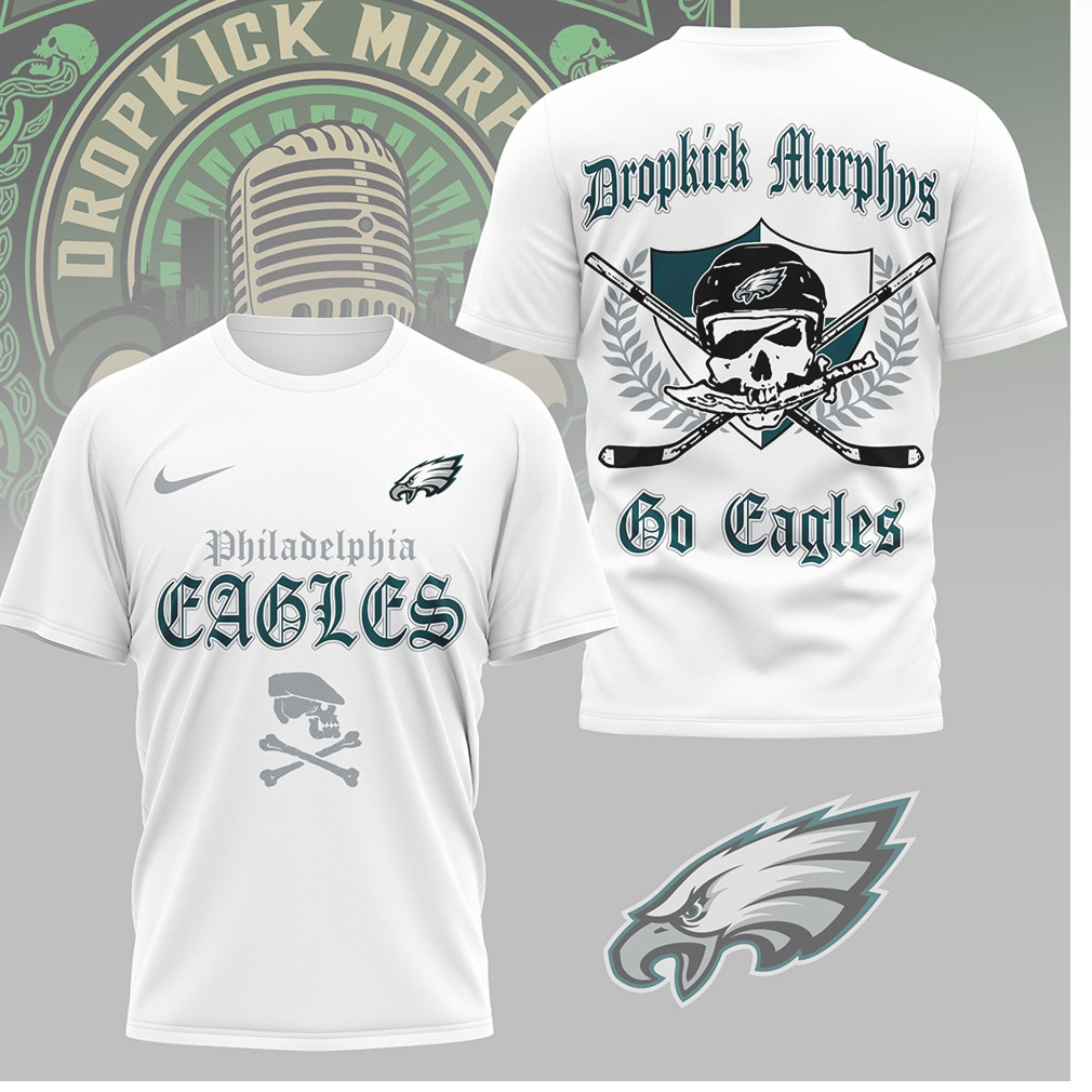 Philadelphia Eagles x Dropkick Murphys Skull & Crossbones Fan Shirt Philadelphia Eagles x Dropkick Murphys Skull & Crossbones Fan Shirt