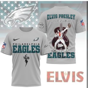 Philadelphia Eagles x Elvis Presley TCB Rock n Roll NFL Shirt