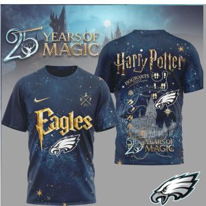 Philadelphia Eagles x Harry Potter 25 Years of Magic Galaxy T Shirt