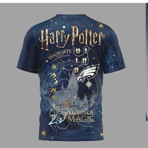 Philadelphia Eagles x Harry Potter 25 Years of Magic Galaxy T Shirt