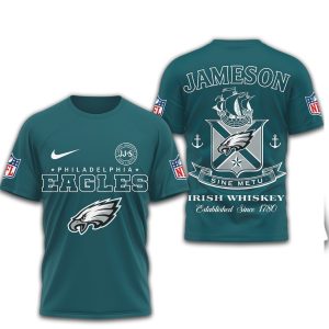 Philadelphia Eagles x Jameson Irish Whiskey Sine Metu T Shirt