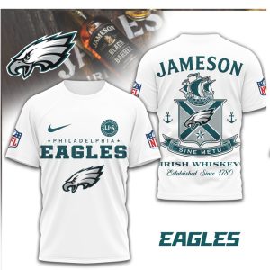 Philadelphia Eagles x Jameson Irish Whiskey Sine Metu T Shirt
