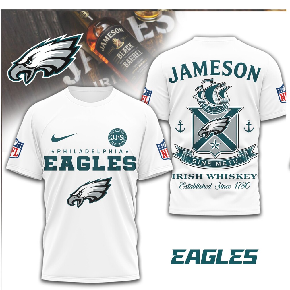 Philadelphia Eagles x Jameson Irish Whiskey Sine Metu T Shirt Philadelphia Eagles x Jameson Irish Whiskey Sine Metu T Shirt