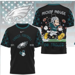 Philadelphia Eagles x Mickey Mouse 3D Football Jersey T Shirt