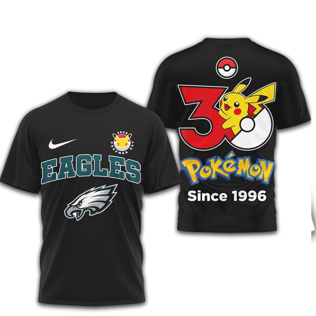 Philadelphia Eagles x Pokemon Pikachu 30th Anniversary T Shirt Philadelphia Eagles x Pokemon Pikachu 30th Anniversary T Shirt