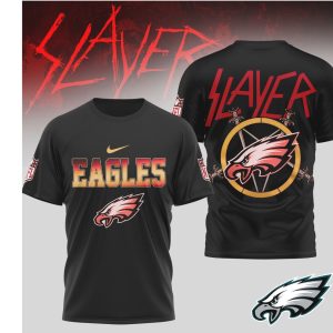 Philadelphia Eagles x Slayer Rock Style NFL Fan Music Band Shirt Philadelphia Eagles x Slayer Rock Style NFL Fan Music Band Shirt