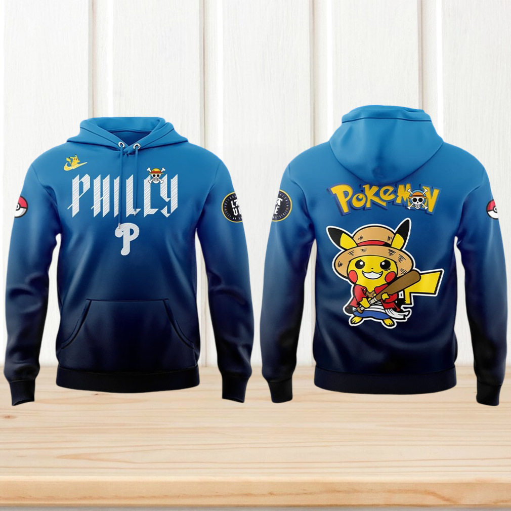 Philly Baseball x Pokemon Pikachu One Piece Crossover Shirt Philly Baseball x Pokemon Pikachu One Piece Crossover Shirt