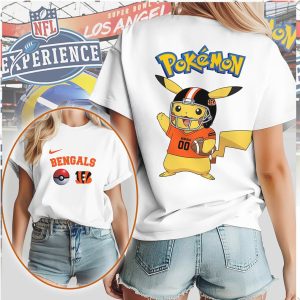 Pikachu Pokémon x Cincinnati Bengals NFL Football T Shirt