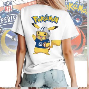 Pikachu Pokémon x Indianapolis Colts NFL Football T Shirt Pikachu Pokémon x Indianapolis Colts NFL Football T Shirt