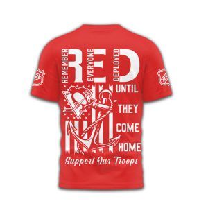 Pittsburgh Penguins NHL Remember Everyone Deployed R.E.D. Support Our Troops T Shirt Pittsburgh Penguins NHL Remember Everyone Deployed R.E.D. Support Our Troops T Shirt